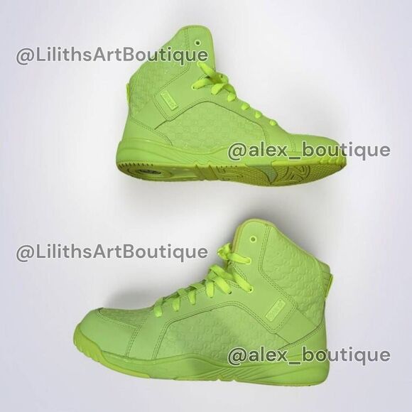 Zumba Energy Boss High Top Sneakers Yellow Green Unisex Size 9 (F021) - Picture 6 of 13